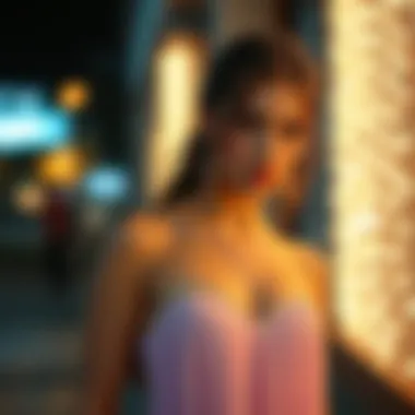 Stylish Look in a Tassel Prom Dress Stylish girl wearing a trendy tassel prom dress