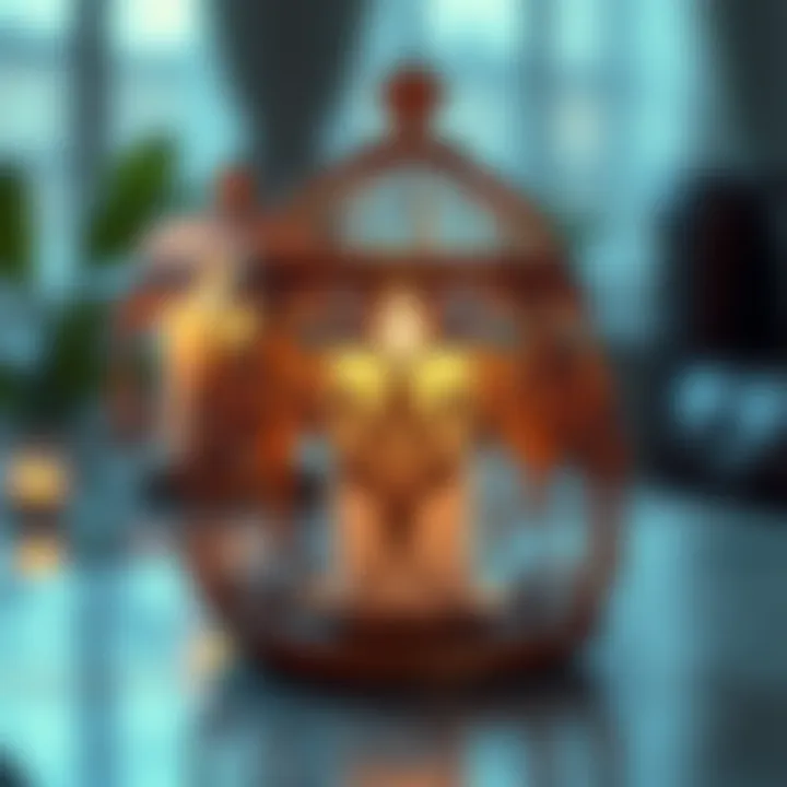 Elegant birdcage candle holder with intricate design