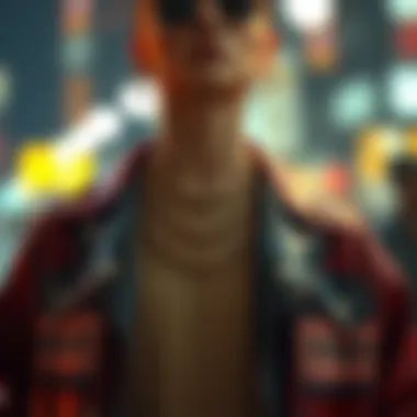 Fashionable outfit featuring a chest chain