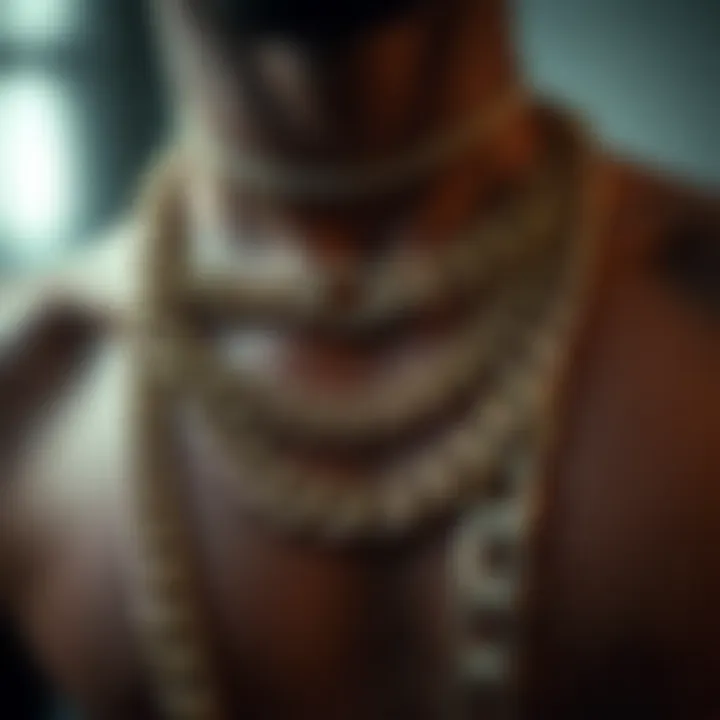 Variety of chest chains made from different materials