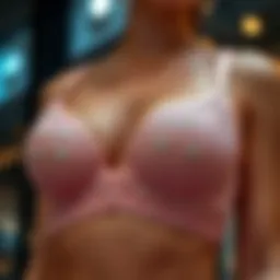 Elegant display of a double sided adhesive bra showcasing its seamless design