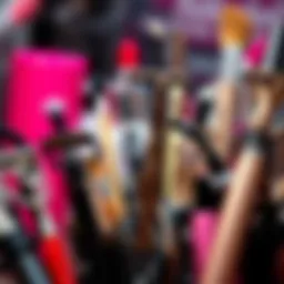 An array of lash curling tools showcasing variety