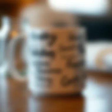 A personalized Father's Day mug adorned with the names of children