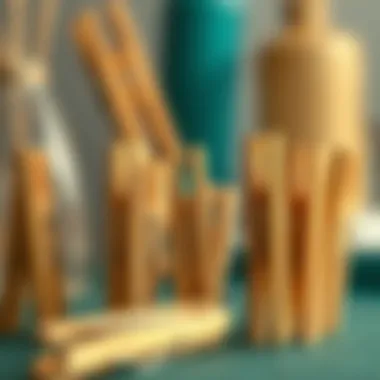 Artful Arrangement of Clothespins Artful arrangement of wooden clothespins in a creative display