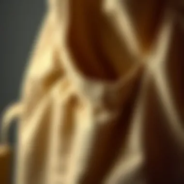 Material Matters: Textures of Creativity Close-up view of unique fabric textures used in painting aprons