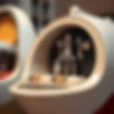 Close-up view of a pedicure machine showcasing its intricate components.