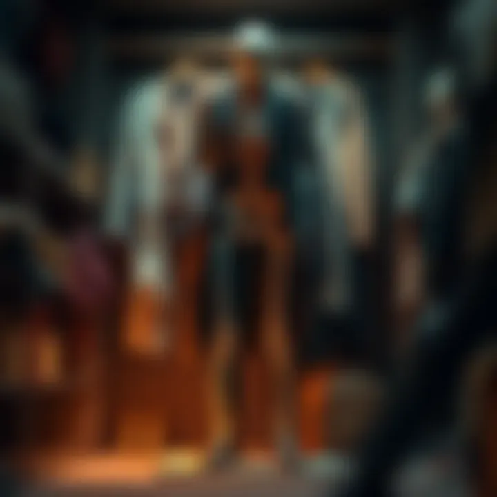 A modern wardrobe featuring skeleton pants as a centerpiece