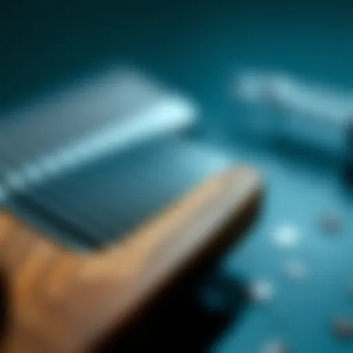 A close-up view of a finely crafted hair thinner comb showcasing its teeth.