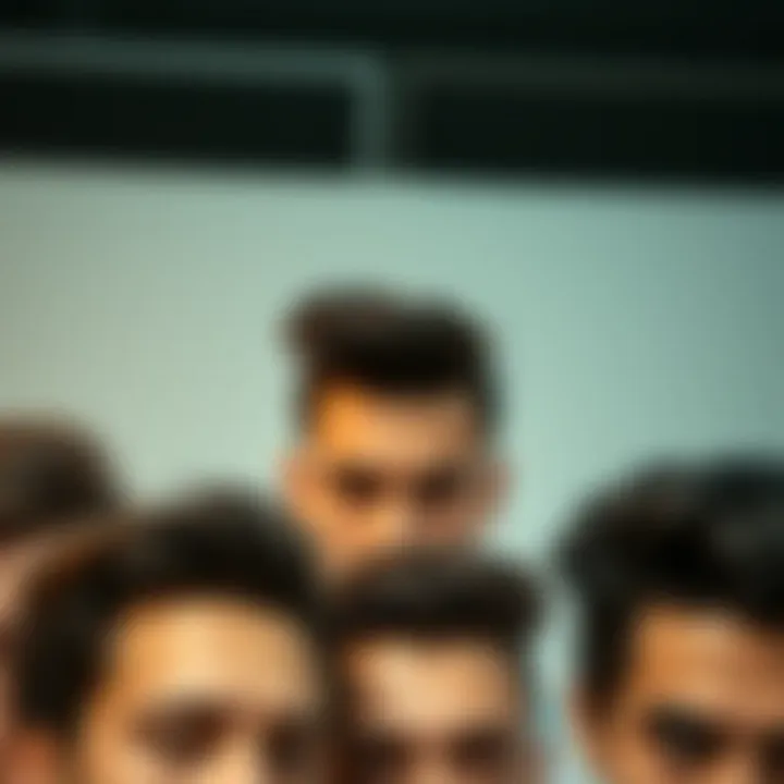 An artistic representation of various hair types styled using a hair thinner comb.