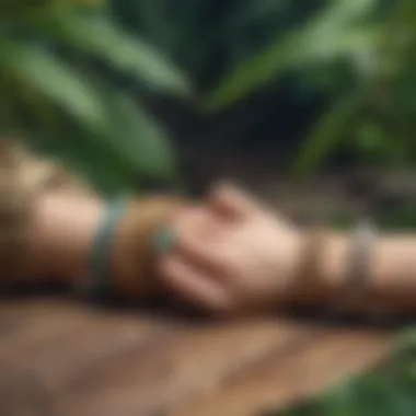 Komboskini Bracelets: Nature's Elegant Companions Komboskini bracelets displayed elegantly against a backdrop of natural elements