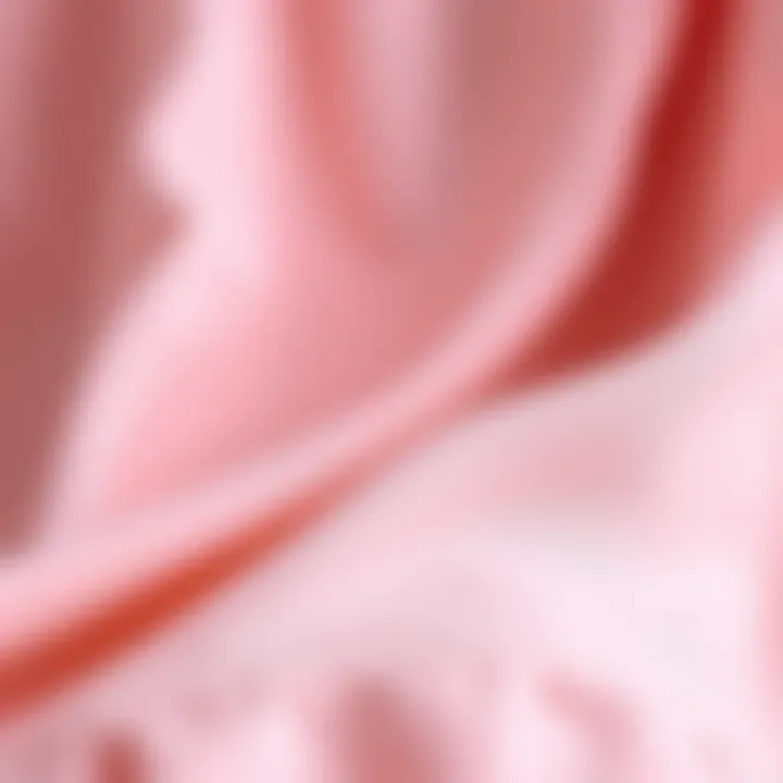 Close-up of the fabric texture of the tulip hem nursing top