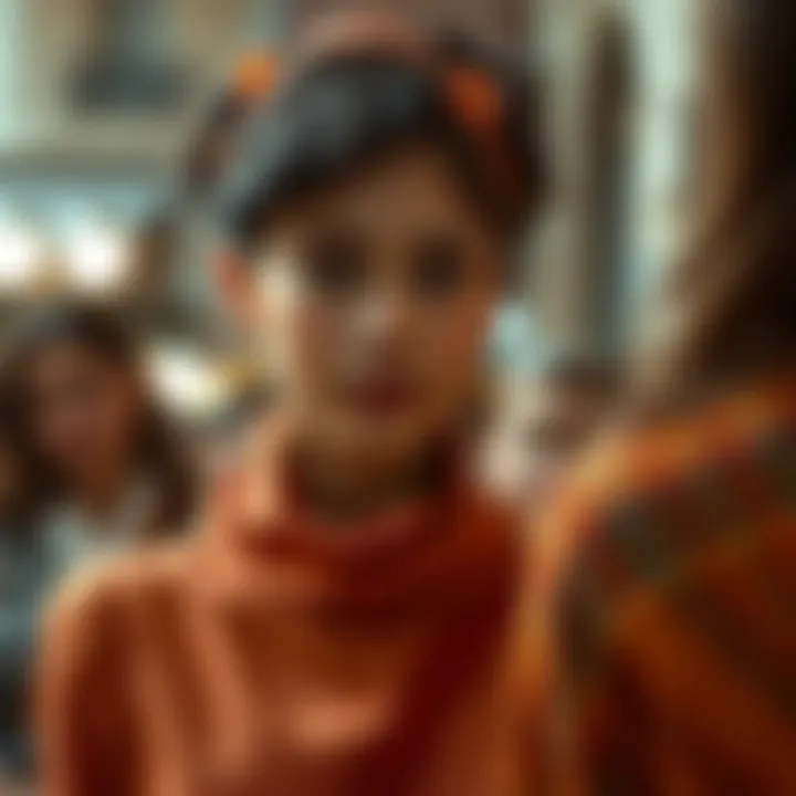 Historical illustrations showcasing the evolution of cowl neck styles