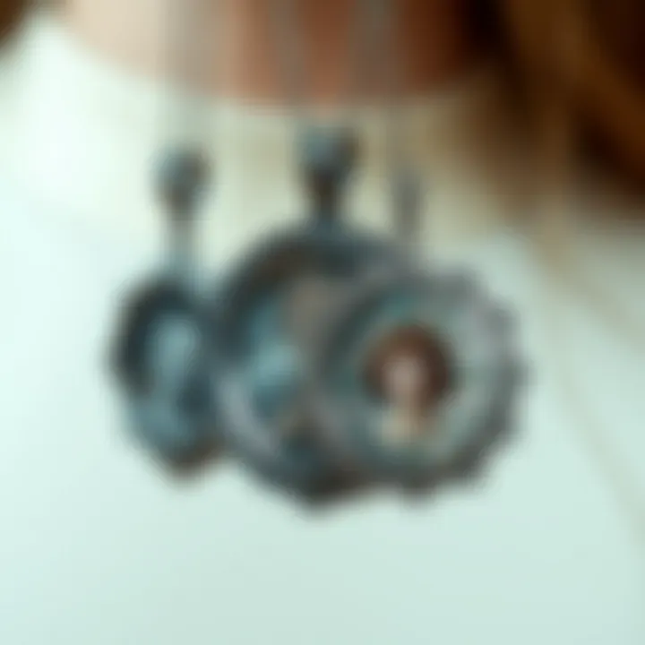 Close-up of intricate design options for pendants