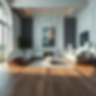 Elegant interior showcasing wood look vinyl flooring