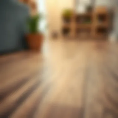 Close-up of wood look vinyl peel and stick texture