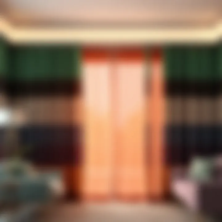Color palette showcasing various hues for curtains