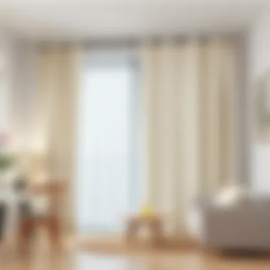 Step-by-step installation of 42-inch curtains in a modern setting