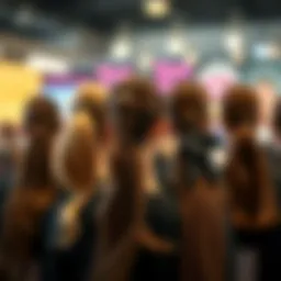Elegant display of various fake hair ponytails