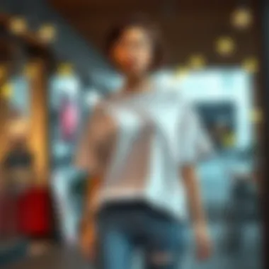 Versatile Styling with Extra Large T-Shirts Model showcasing styling options with an extra large t-shirt in a casual setting