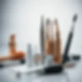Elegant eyebrow shaping tools arranged aesthetically