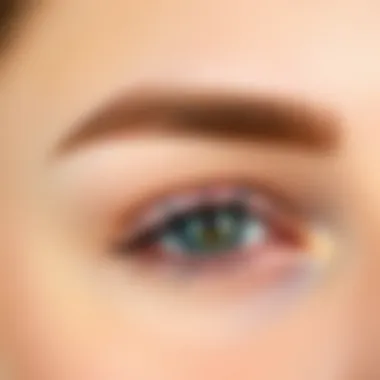 Precision Results of Eyebrow Threading Close-up of a flawless eyebrow after threading