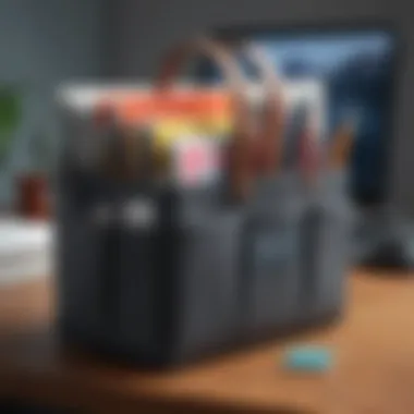 Functional File Organizer Tote Functional tote demonstrating workspace efficiency