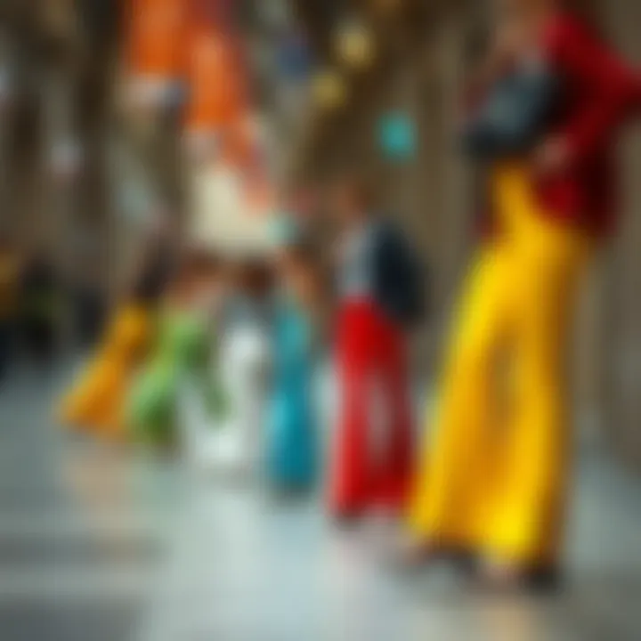 Historical timeline illustrating the evolution of flare pants in fashion