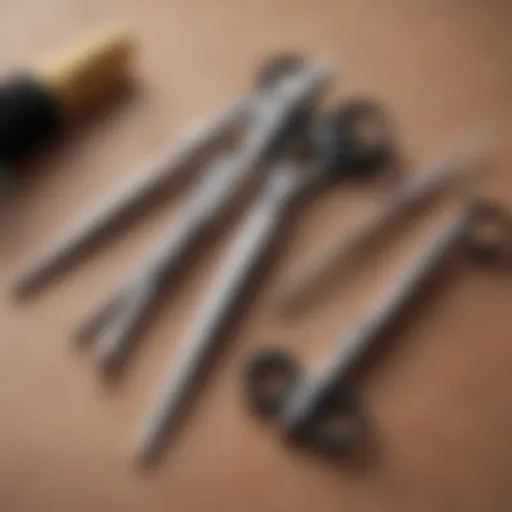 A collection of haircut accessories including scissors, combs, and clips