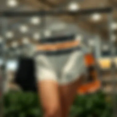 A Stylish Display of High Waisted Athletic Shorts Stylish high waisted athletic shorts display