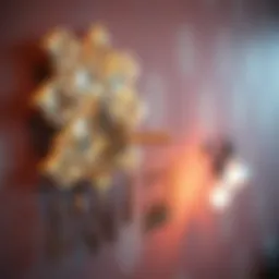 Elegant wall-mounted earring holder showcasing intricate design.