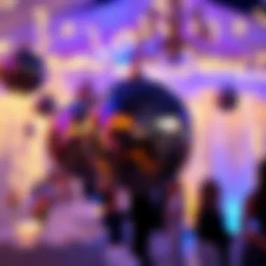 Mini Disco Balls at a Celebratory Event Stylish mini disco balls enhancing a festive event decor