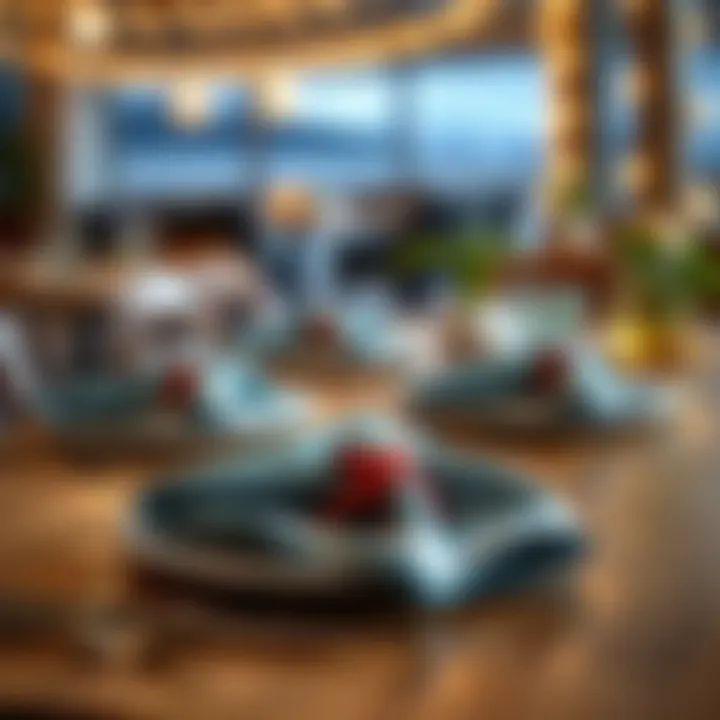 A set of ocean-themed napkins enhancing a casual dining table