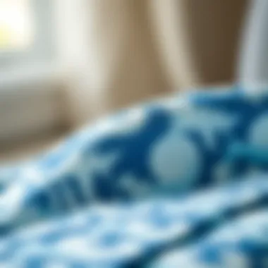 Beautifully patterned napkin inspired by ocean waves