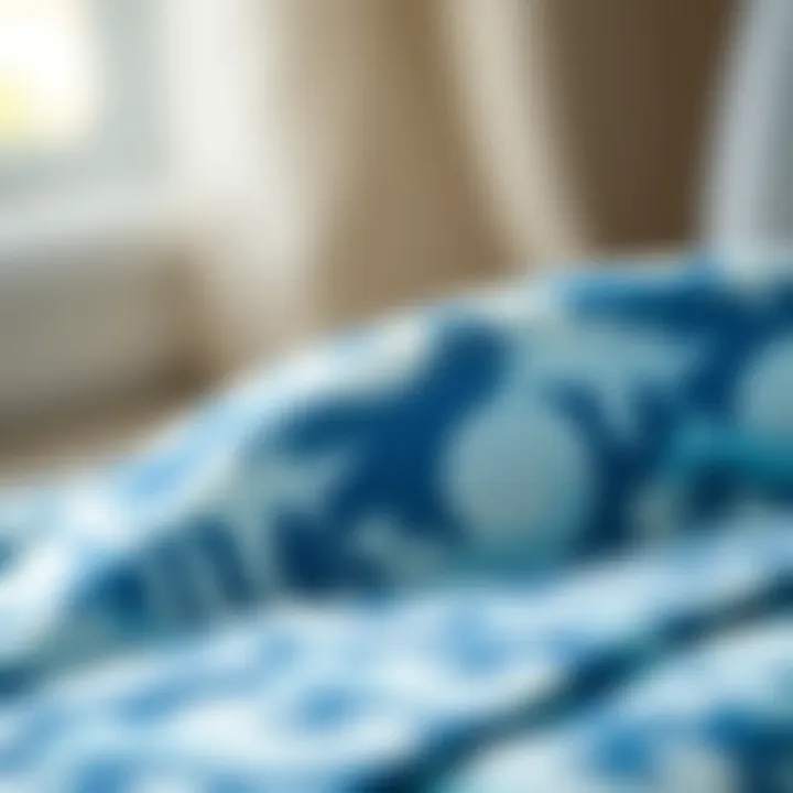 Beautifully patterned napkin inspired by ocean waves