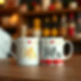 Elegant design of personalized Mr and Mrs mugs showcasing unique styles.