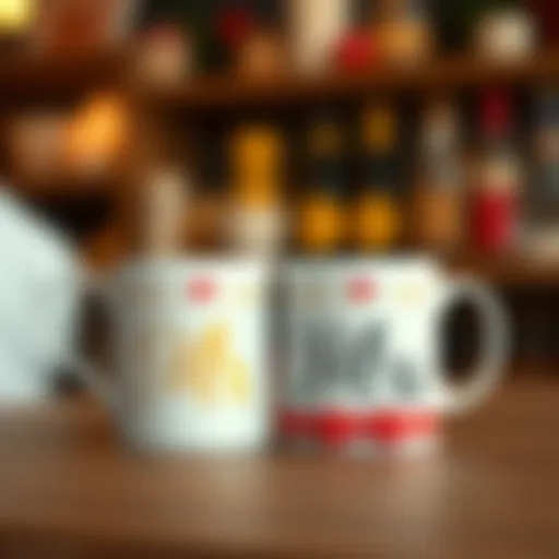 Elegant design of personalized Mr and Mrs mugs showcasing unique styles.