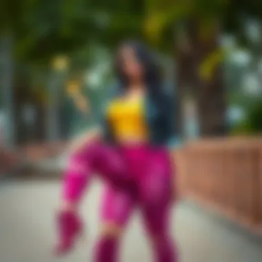 Creative Styling with Shredded Leggings Vibrant styling options with plus size shredded leggings