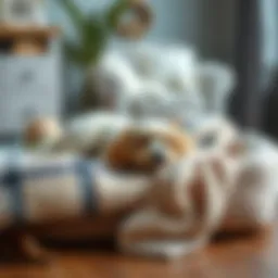 Cozy plush pet blanket draped over a dog bed