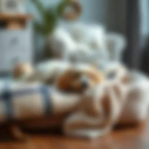 Cozy plush pet blanket draped over a dog bed