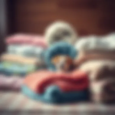 Variety of plush pet blankets arranged aesthetically