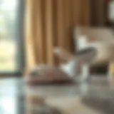 Elegant rhinestone kitten heel sandals on a stylish surface