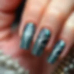 Elegant snake nail decals design showcasing intricate patterns