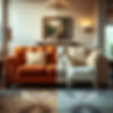 Before and after comparison of upholstery cleaning with steam