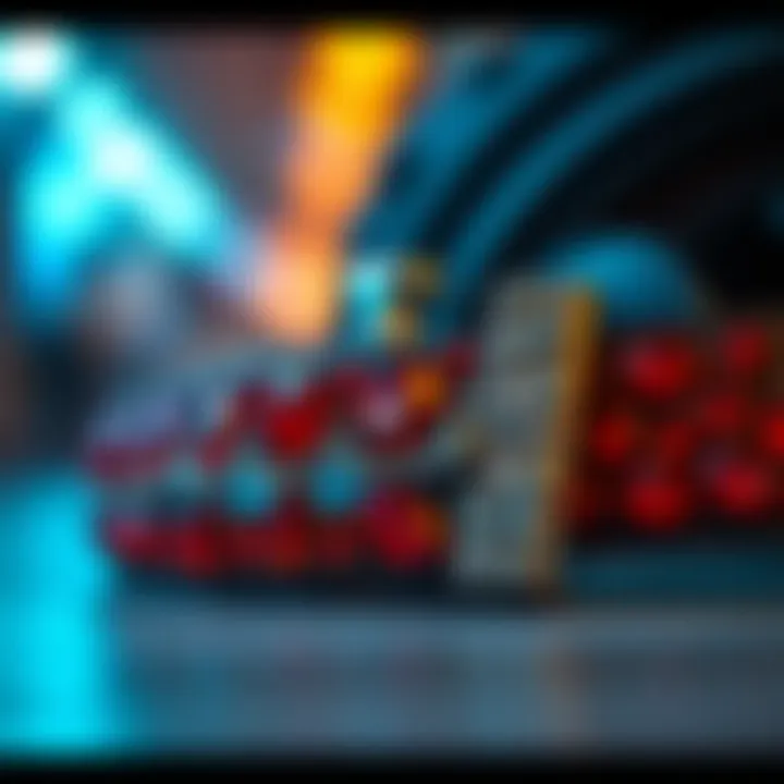 Intricate Design of Red Rhinestones Close-up shot highlighting the intricate design of red rhinestones