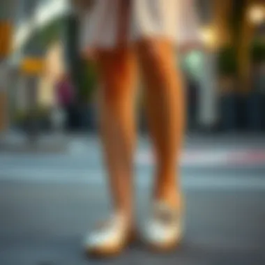 Chic casual outfit featuring embellished slippers