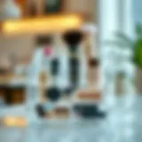 Elegant acrylic makeup organizer showcasing various compartments