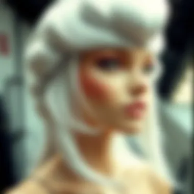 Demonstration of proper wig application technique using melting spray