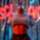 A vibrant bling crop top showcased against a stylish backdrop