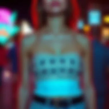 A creative styling of the bling crop top in various settings