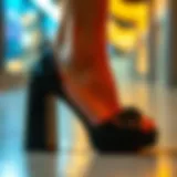 Stylish chunky heels with a modern design